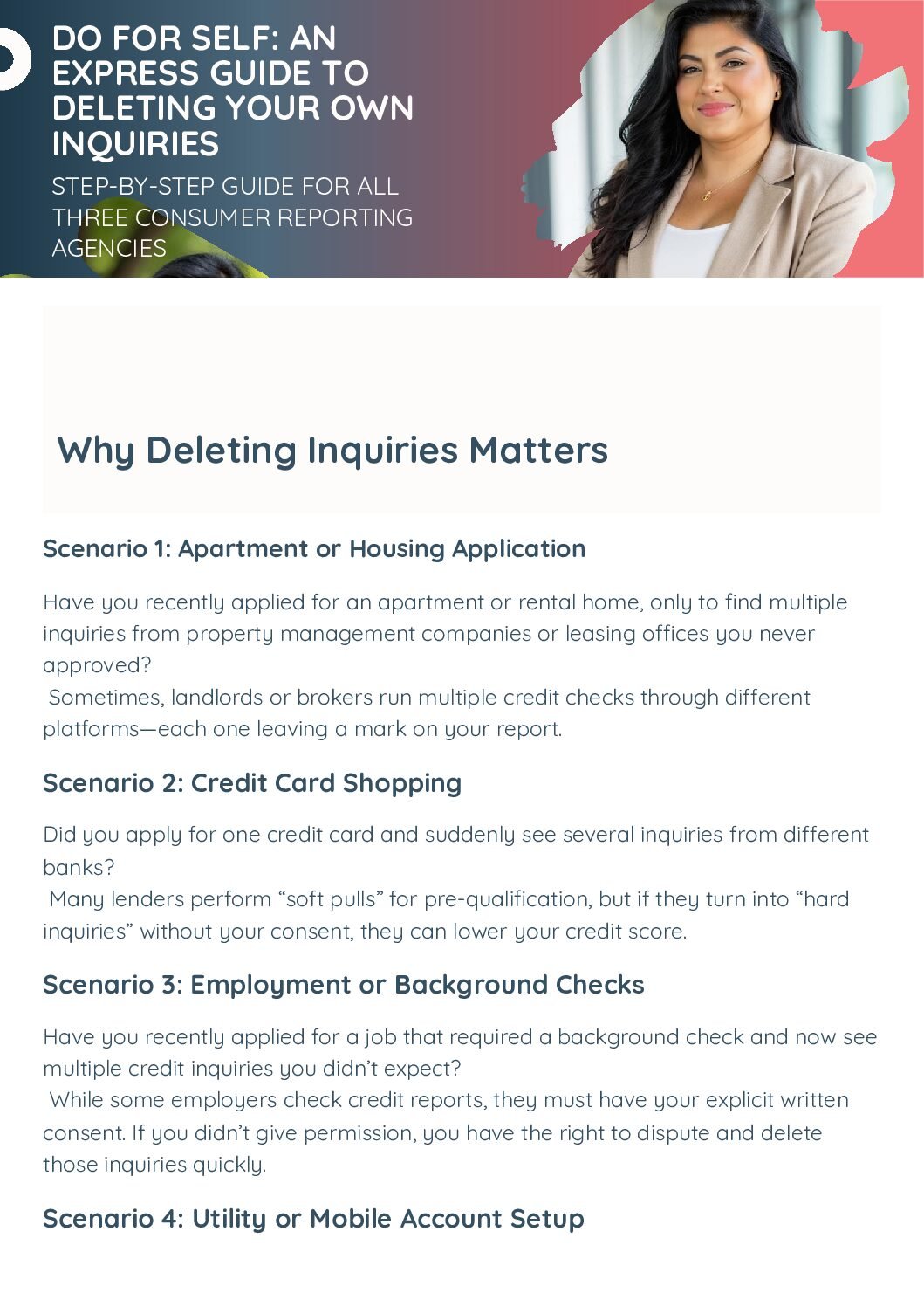 Do for self  Inquiry Deletion Guide